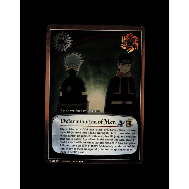 Determination of Men - 618 - NM - 1st Edition - Super Rare Foil - Naruto CCG - D3-59
