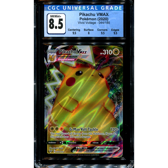 Pikachu Vmax - 044/185 - CGC 8.5 - Vivid Voltage - Pokemon - 28191