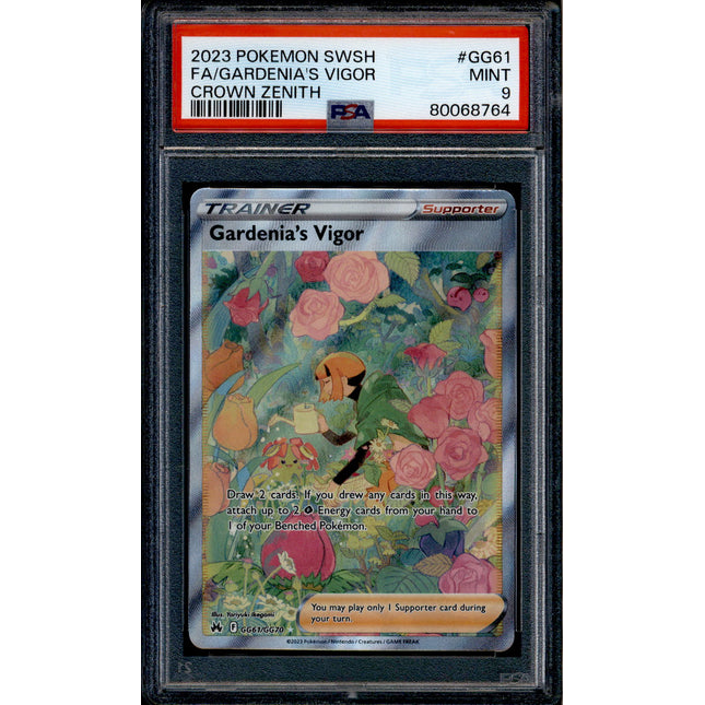 Gardenia's Vigor - GG61/GG70 - PSA 9 - Full Art - Crown Zenith - Pokemon - 68764