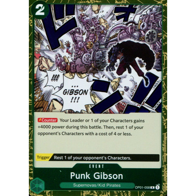 Punk Gibson - OP01-058 - Rare - English - One Piece TCG OP-01