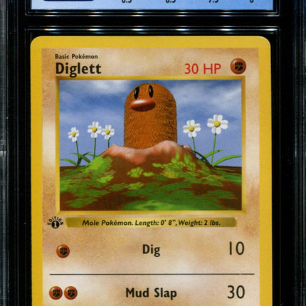 Diglett - 47/102 - CGC 8 - 1st Edition - Base Set - Pokemon - 38118