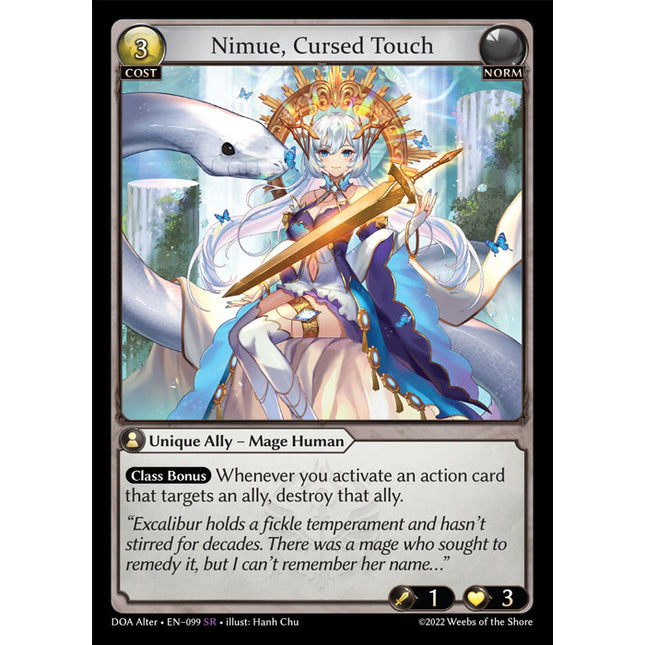 Nimue, Cursed Touch - DOA Alter EN-099 - x1 - Super Rare - Near Mint - Non-Foil - Grand Archive TCG
