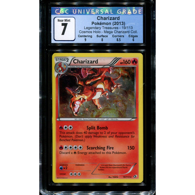 Charizard - 19/113 - CGC 7 - Cosmos Holo - Legendary Treasures - 36776