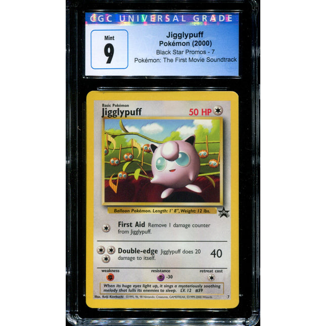 Jigglypuff - 7 - CGC 9 - Black Star Promo - First Movie Soundtrack - Pokemon - 54115