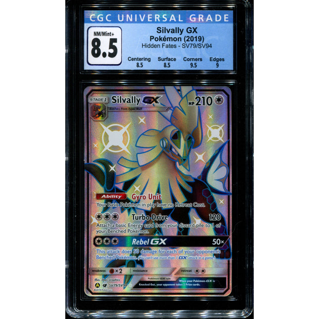 Silvally GX - SV79/SV94 - CGC 8.5 NM/Mint+ - Hidden Fates - 02248