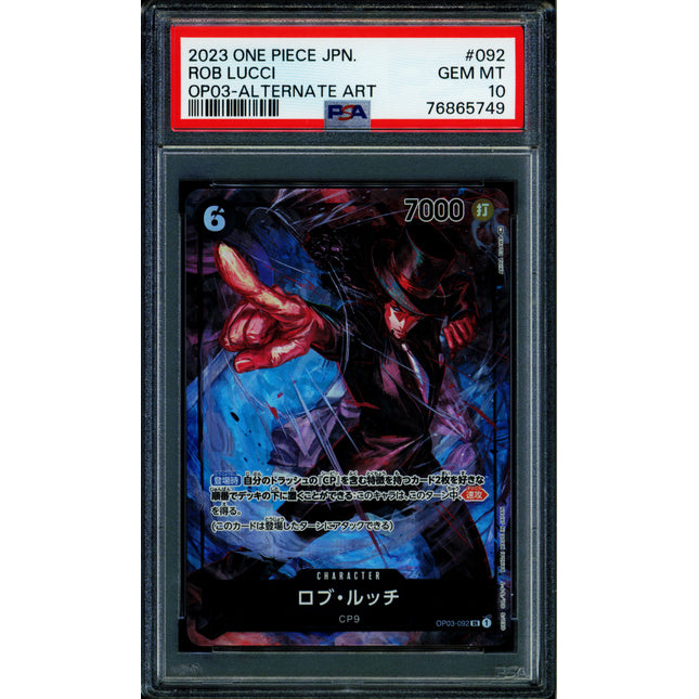 Rob Lucci - OP03-092 - PSA 10 - Alt Art Japanese - OP03 - One Piece - 65749