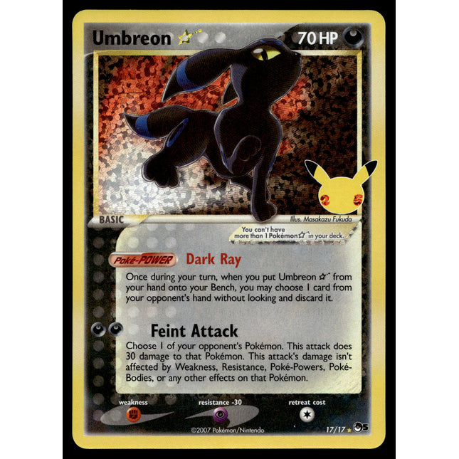 Umbreon Gold Star - 17/17 - NM - Ultra Rare - Celebrations - Pokemon - A6-82