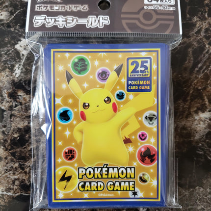 Pikachu 25th Anniversary - Pokemon - Japanese - Set of 64 Sleeves - New