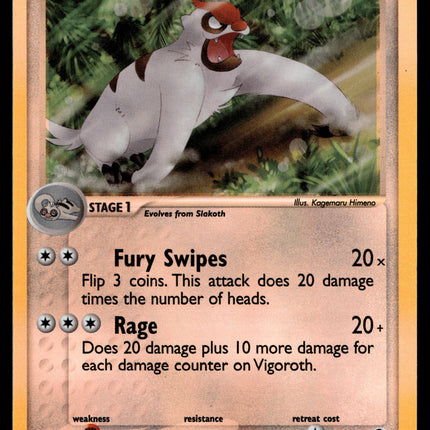 Vigoroth - 47/109 - NM - Reverse Holo - Ruby & Sapphire - Pokemon - A9-40