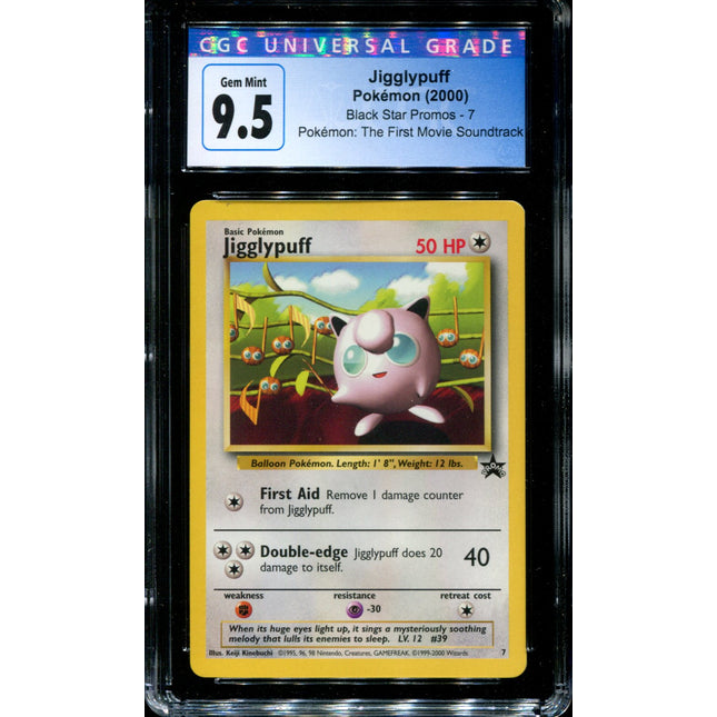 Jigglypuff - 7 - CGC 9.5 - Black Star Promo - First Movie Soundtrack - Pokemon - 54107