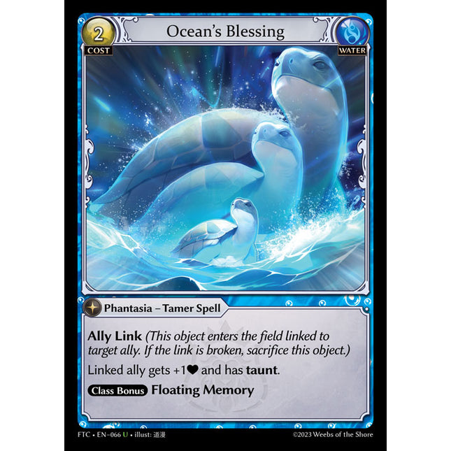 Ocean's Blessing - FTC EN-066 - x1 - UC - NM - Foil - Grand Archive TCG
