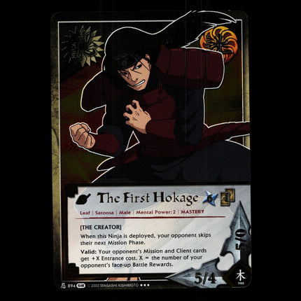 The First Hokage - 894 - NM - 1st Edition Foil - S18 - Naruto CCG - D4-116