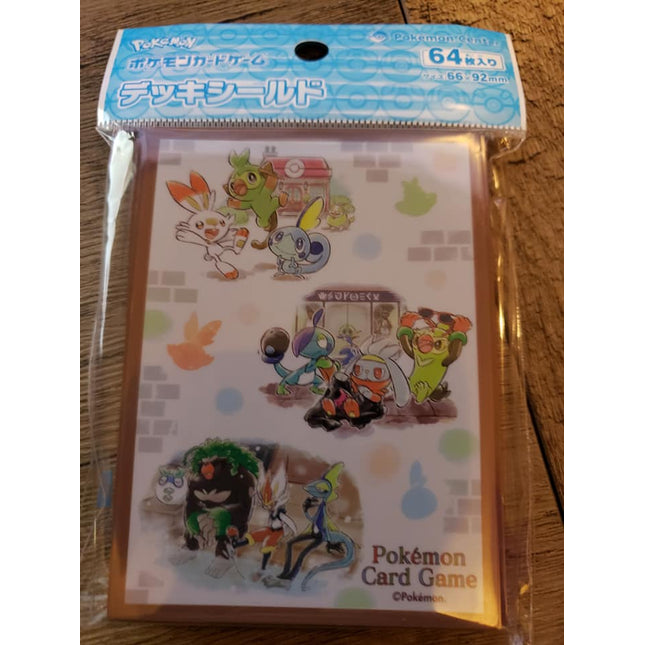 Generation 9 Starters - Grookey Scorbunny Sobble - Pokemon Center - Set of 64 Sleeves