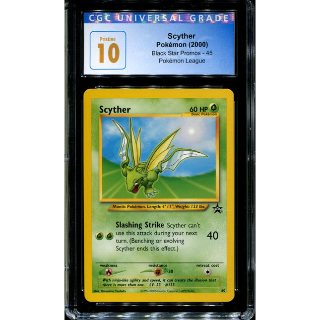 Scyther - 45 - CGC 10 - Black Star Promos - League - Pokemon - 92058
