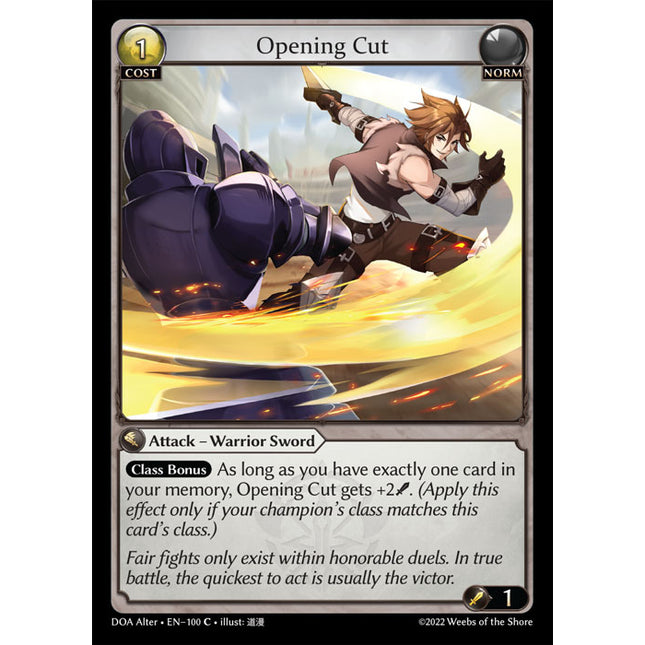 Opening Cut - DOA Alter EN-100 - x4 - Common - Near Mint - Non-Foil - Grand Archive TCG
