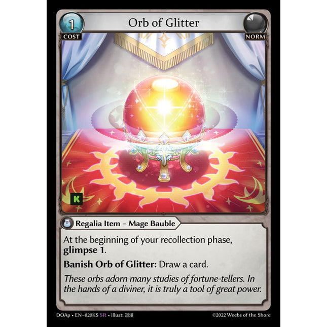 Orb of Glitter - DOAp-020KS - Super Rare - Near Mint - Non-Foil - Grand Archive TCG