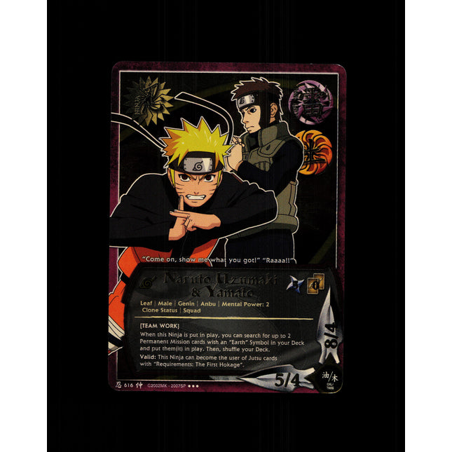Naruto Uzumaki & Yamato - 616 - NM - 1st Edition - Foil - Naruto CCG - D4-85
