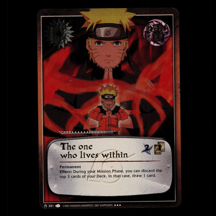 The One Who Lives Within - 381 - NM - 1st Edition - Foil - Naruto CCG - D4-165