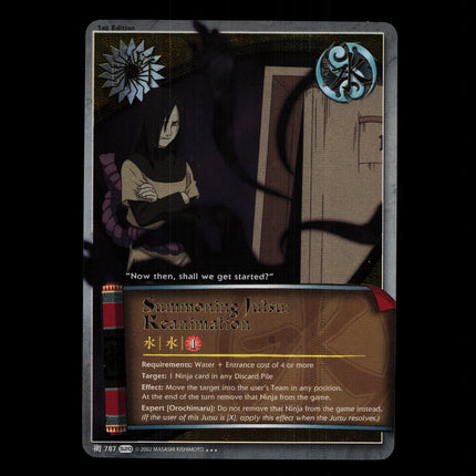 Summoning Jutsu: Reanimation - 787 - NM - 1st Edition Foil - S20 - Naruto CCG - D4-144