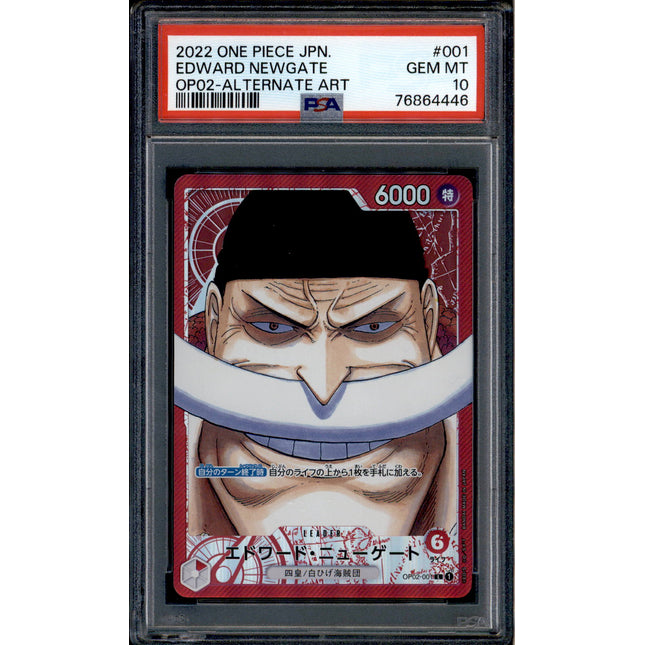 Edward Newgate - OP02-001 - PSA 10 - Alt Art Japanese - OP02 - One Piece - 64446