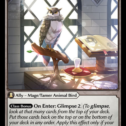 Owl Familiar - DOA 1st EN-101 - Common - Near Mint - Foil - Grand Archive TCG