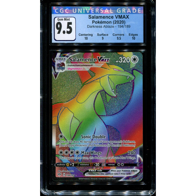 Salamence Vmax - 194/189 - CGC 9.5 Gem Mint - Darkness Ablaze - 68082