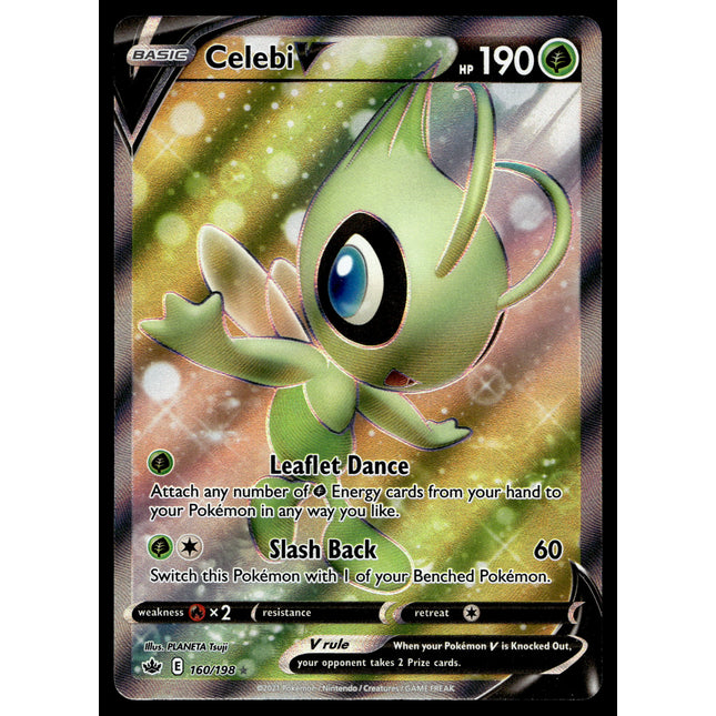 Celebi V - 160/198 - NM - Full Art - Chilling Reign - Pokemon - A8-58