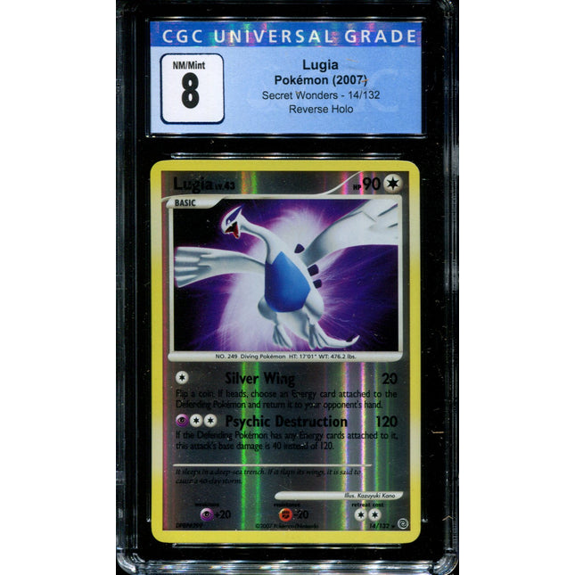 Lugia - 14/132 - CGC 8 - Secret Wonders - Reverse Holo - Pokemon - 48344