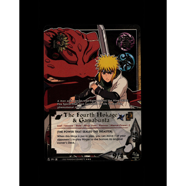 The Fourth Hokage & Gamabunta - 391 - NM - Unlimited - Foil - Naruto CCG - E1-111