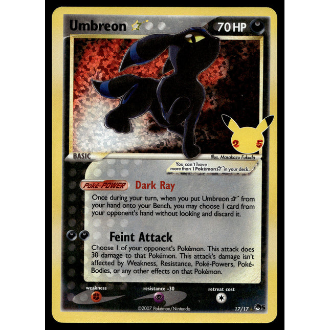 Umbreon Gold Star - 17/17 - NM - Ultra Rare - Celebrations - Pokemon - A6-83