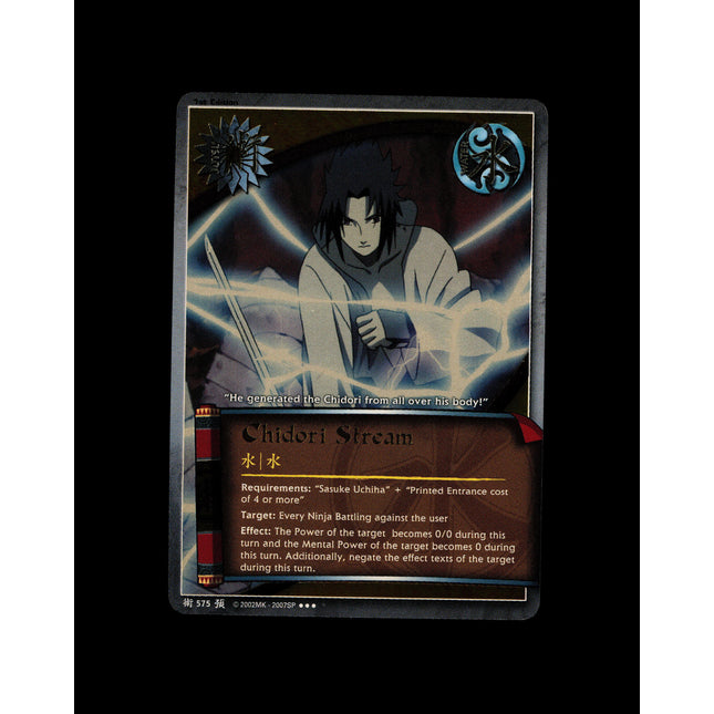 Chidori Stream - 575 - NM - 1st Edition - Super Rare Foil - Naruto CCG - D3-57