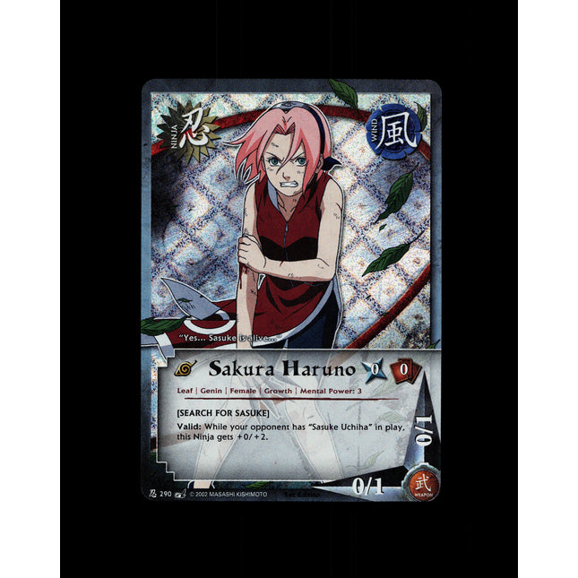 Sakura Haruno - 290 - NM - 1st Edition - Diamond Foil - Naruto CCG - D3-25