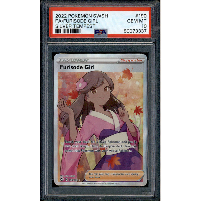Furisode Girl - 190/195 - PSA 10 - Full Art - Silver Tempest - Pokemon - 73337