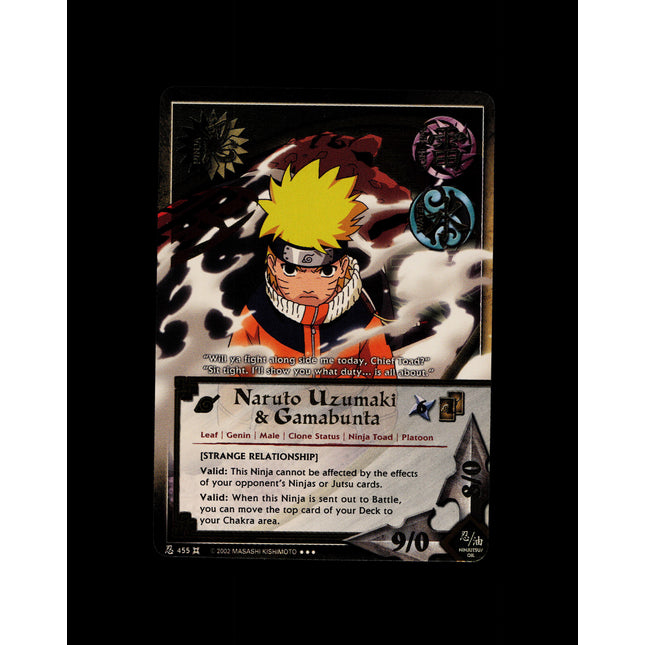 Naruto Uzumaki & Gamabunta - 455 - NM - Unlimited - Foil - Naruto CCG - E1-96