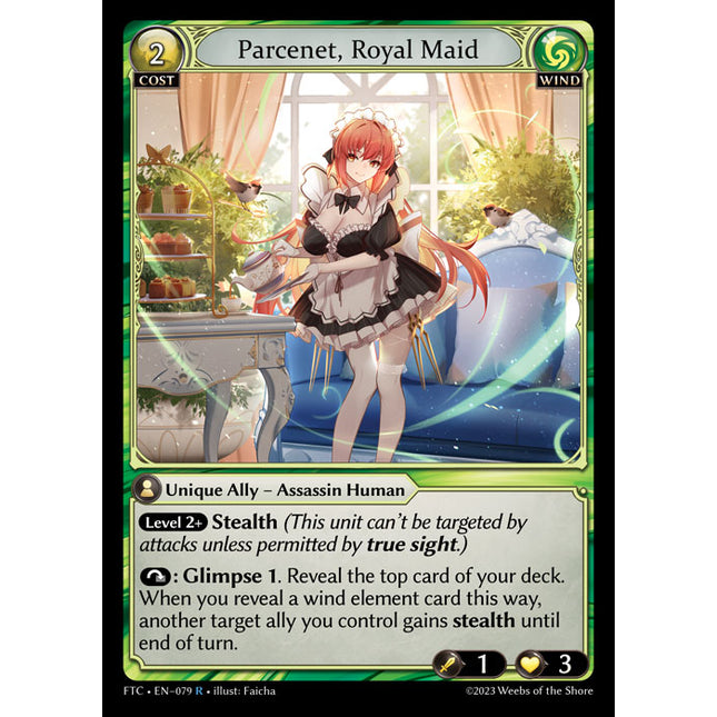 Parcenet, Royal Maid - FTC EN-079 - x1 - R - NM - Non-Foil - Grand Archive TCG