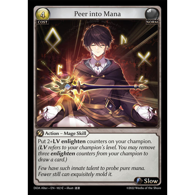 Peer into Mana - DOA Alter EN-102 - x4 - Common - Near Mint - Non-Foil - Grand Archive TCG