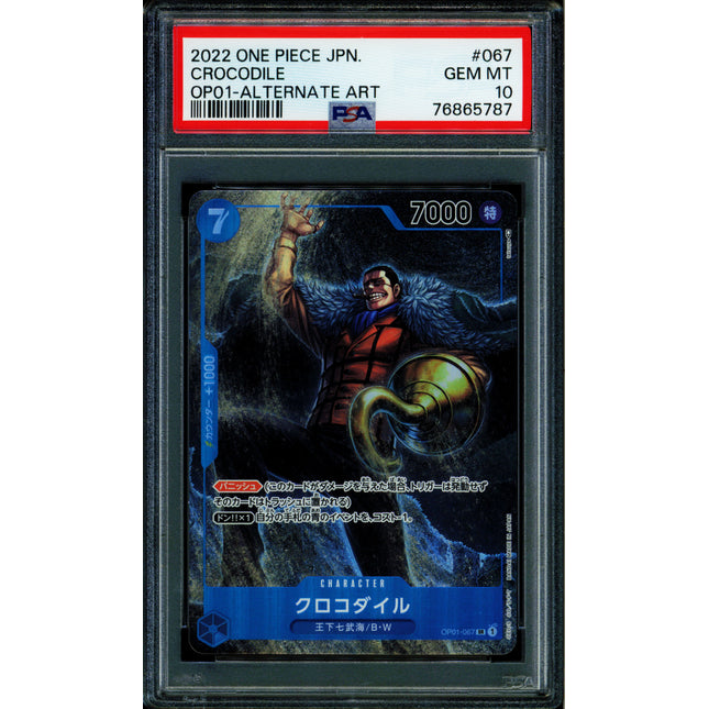 Crocodile - OP01-067 - PSA 10 - Alt Art Japanese - OP01 - One Piece - 65787