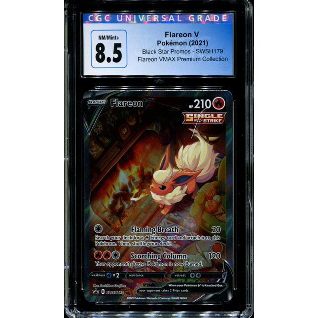 Flareon V - SWSH179 - CGC 8.5 - Black Star Promos - Alternate Art - Pokemon - 92298