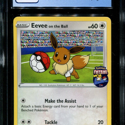 Eevee on the Ball - 002/005 - CGC 9 - Futsal Collection - UK Game Promo - Pokemon -  15045
