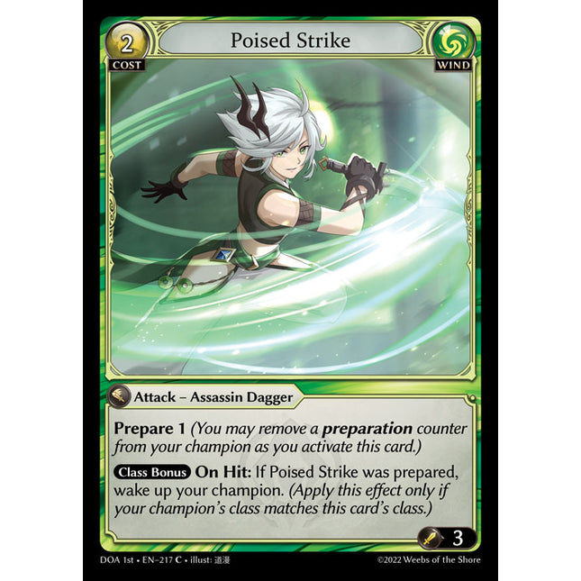 Poised Strike - DOA 1st EN-217 - Common - Near Mint - Non-Foil - Grand Archive TCG