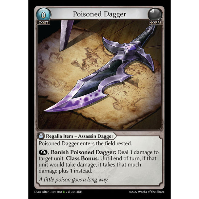 Poisoned Dagger - DOA Alter EN-048 - x1 - Uncommon - Near Mint - Non-Foil - Grand Archive TCG