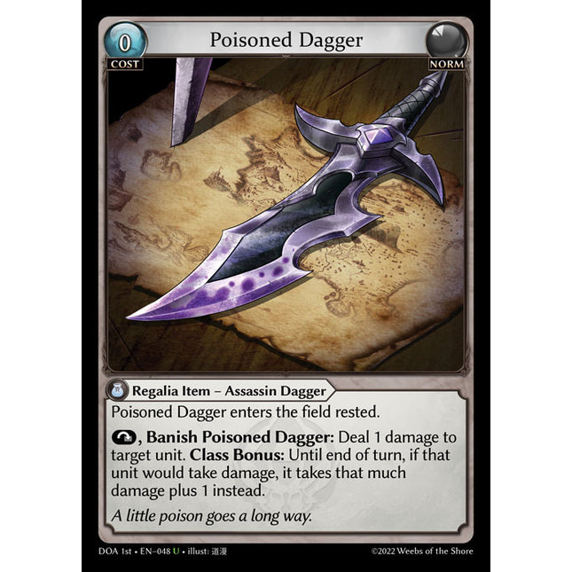 Poisoned Dagger - DOA 1st EN-048 - Uncommon - Near Mint - Foil - Grand Archive TCG