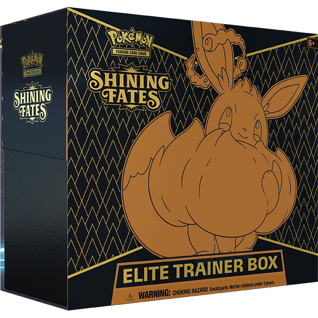 Shining Fates - Pokemon Elite Trainer Box CASE - Eevee Vmax - 10x Sealed - New