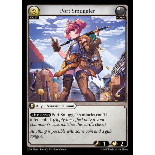 Port Smuggler - DOA Alter EN-103 - x4 - Common - Near Mint - Non-Foil - Grand Archive TCG
