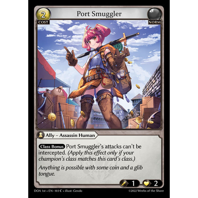Port Smuggler - DOA 1st EN-103 - Common - Near Mint - Foil - Grand Archive TCG