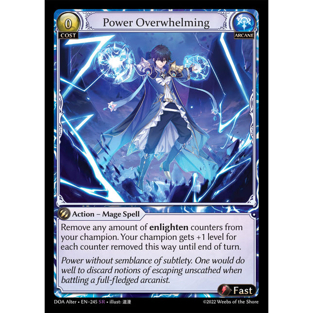 Power Overwhelming - DOA Alter EN-245 - x1 - Super Rare - Near Mint - Non-Foil - Grand Archive TCG