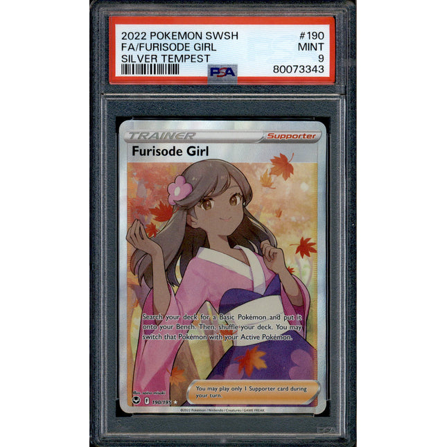 Furisode Girl - 190/195 - PSA 9 - Full Art - Silver Tempest - Pokemon - 73343