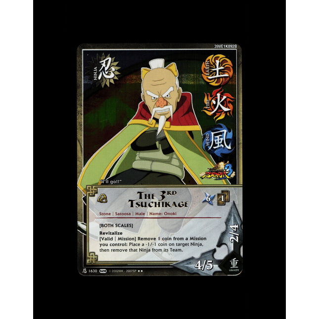 The 3rd Tsuchikage - 1630 - NM - Foil - S28 - Naruto CCG - E1-132