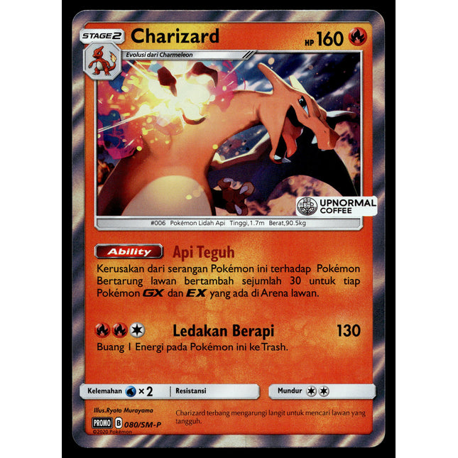 Charizard - 080/SM-P - PSA NM - Indonesian - Upnormal Coffee - Promo - Pokemon - A1-75