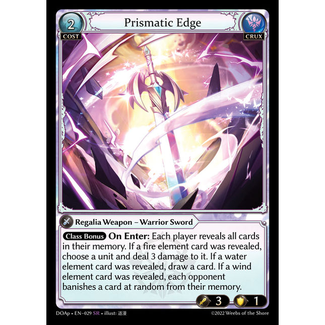 Prismatic Edge - DOAp-029 - Super Rare - Near Mint - Non-Foil - Grand Archive TCG
